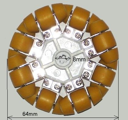 LEGO Mindstorm RCX NXT compatible omni-wheel or holonomic wheel front view